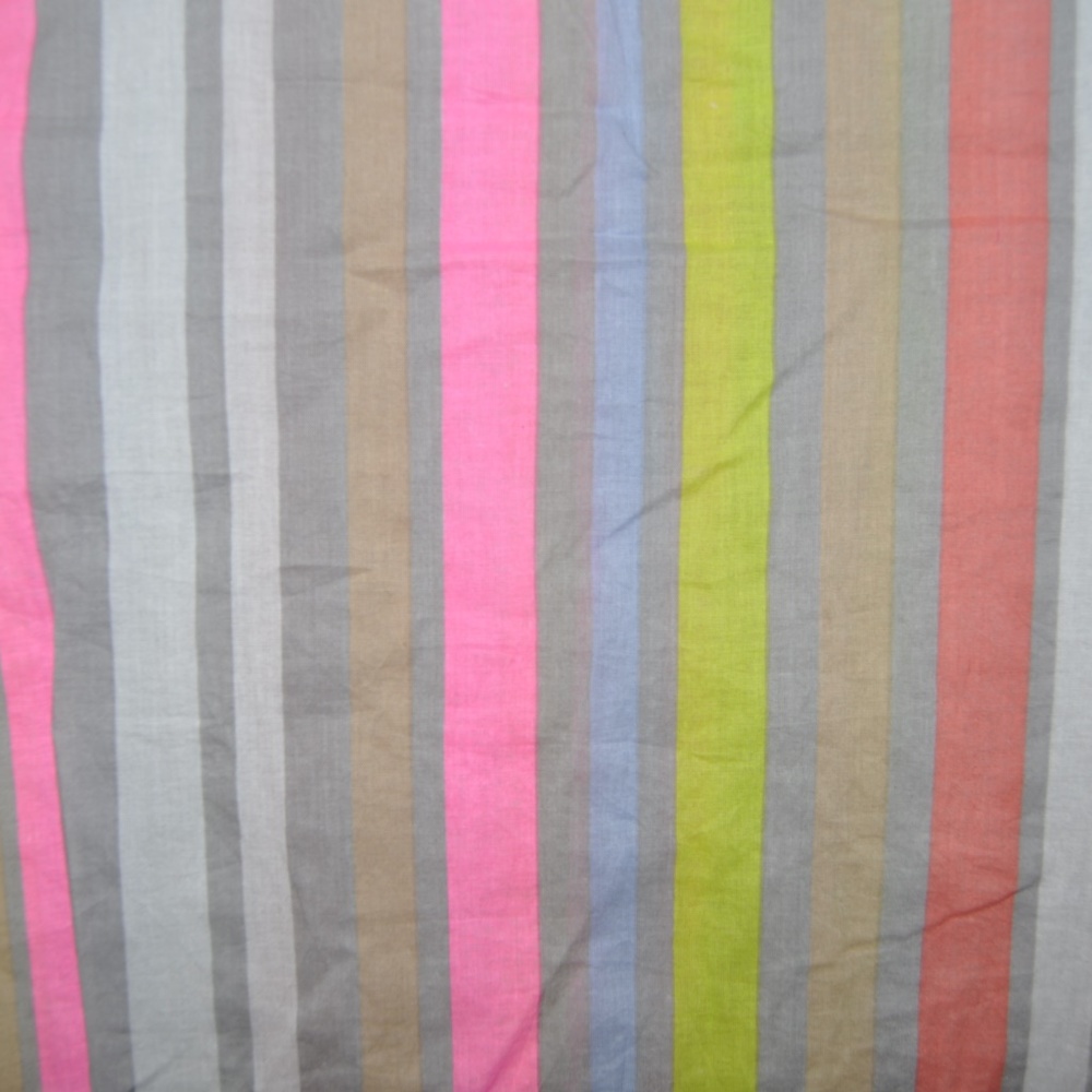 'FINAL'  KFTK Vertical Striped Short Sleeve Top C4 - Picture 2 of 8